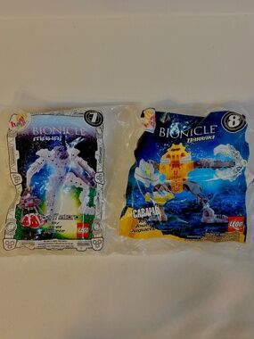 Lego Bionicle 2007 Set of 2 Figures Toa Matoro & Carapar McDonalds Toys 7/8 New